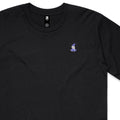 AS Color Classic tee in black featuring an original minimalist embroidered wizard character